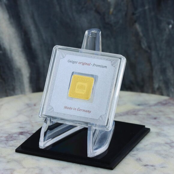 Geiger Edelmetalle Schloss Güldengossa Gold Bar 2.5gr Factory Sealed Rare Collec - Picture 4 of 5